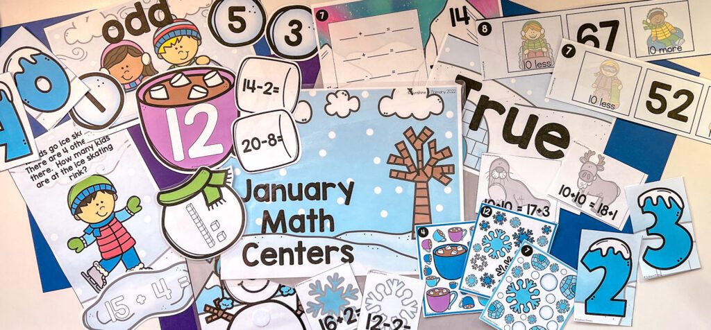 January Math Activities for First Grade