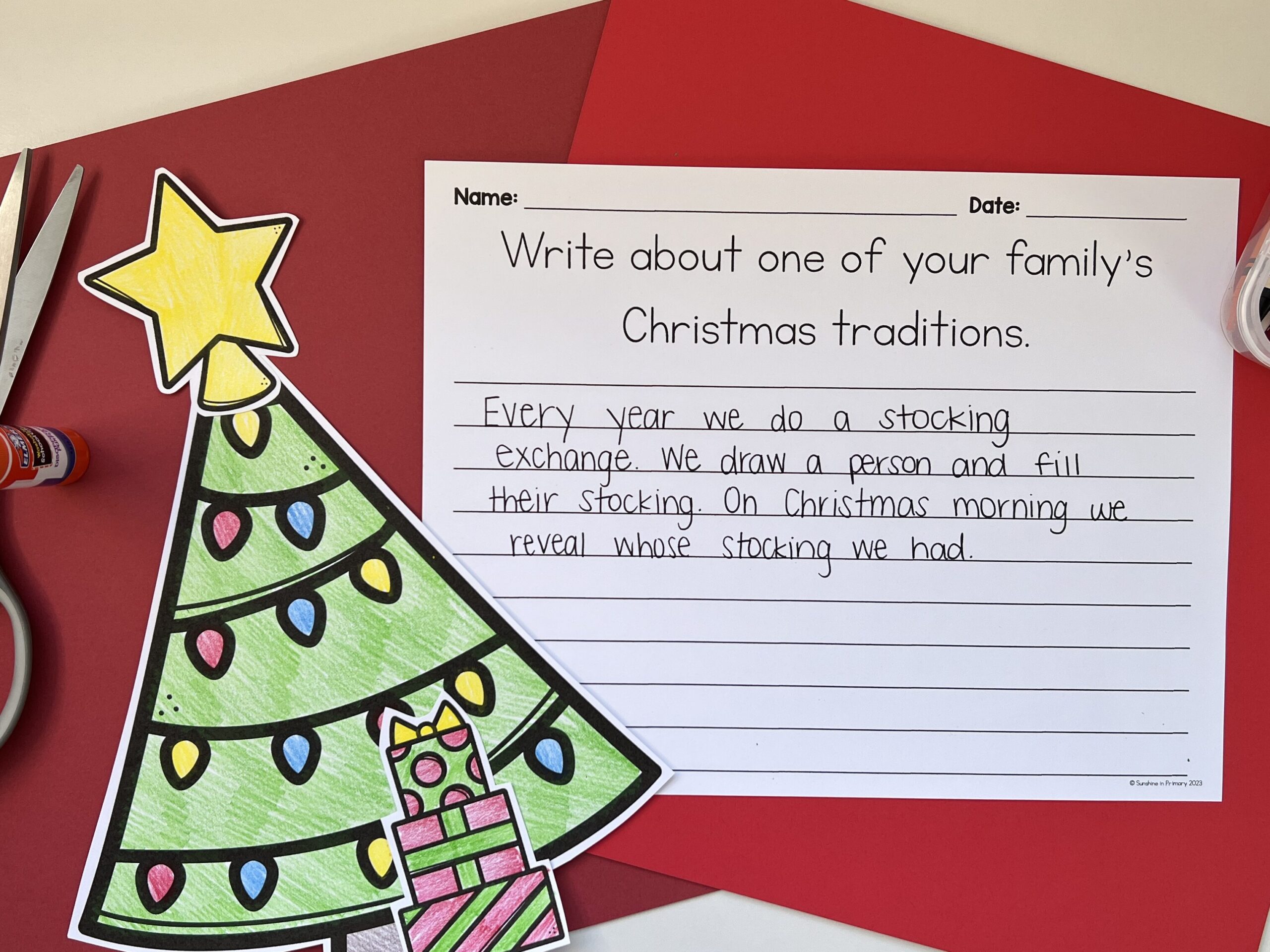 Christmas Tree Craft for Elementary Students