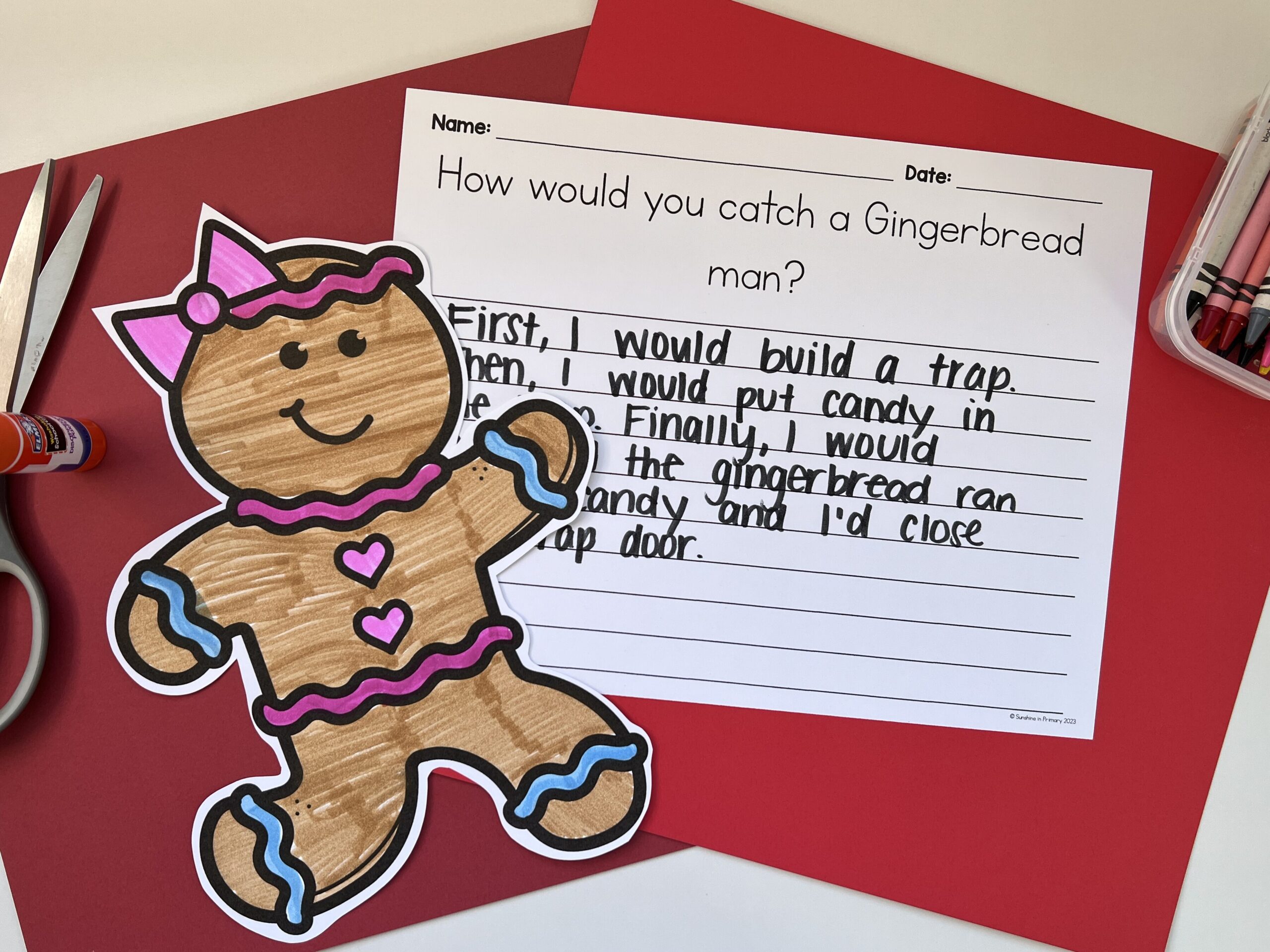 Gingerbread Holiday Craft for Elementary Students
