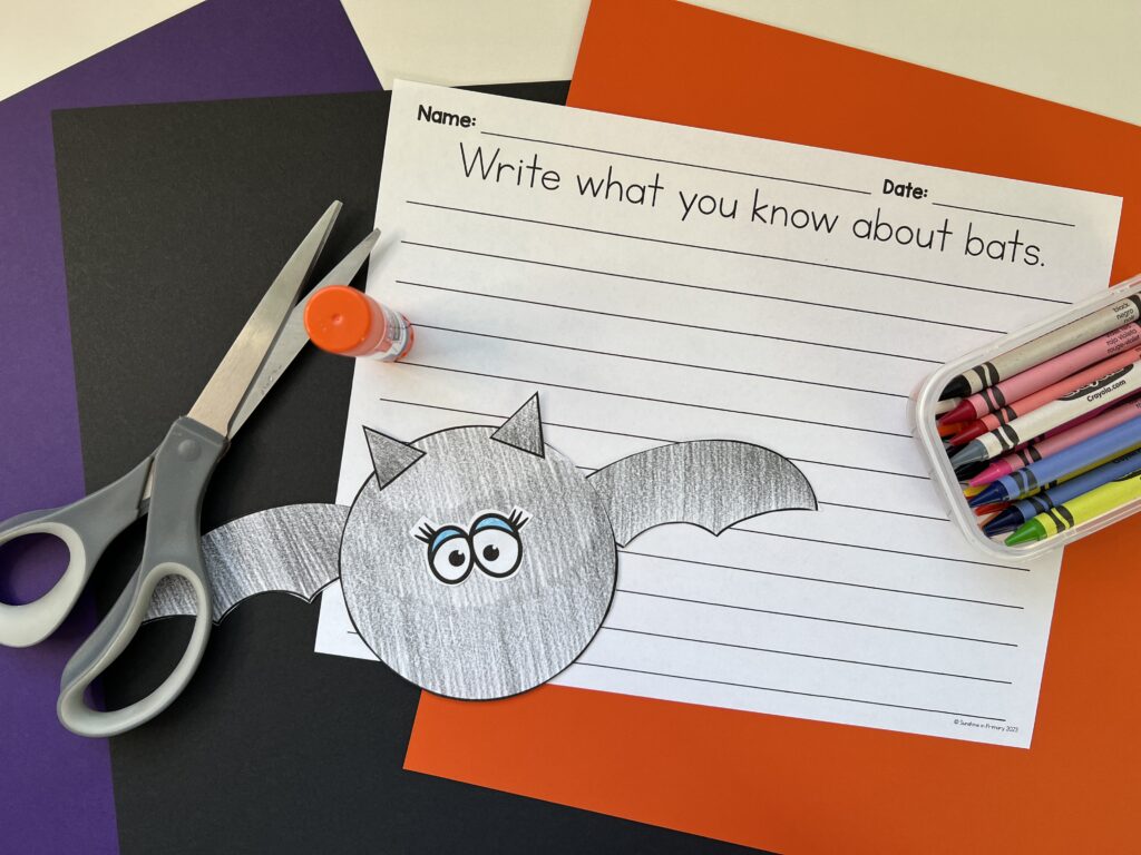 Bat Halloween Craft for Elementary Students