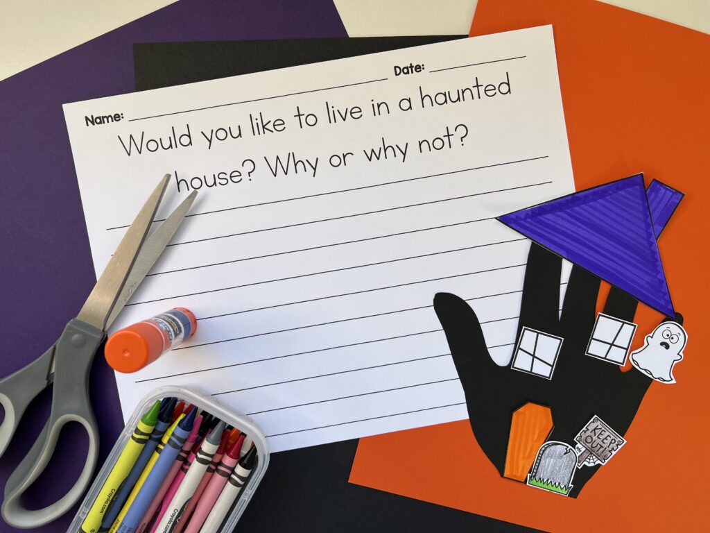 Haunted Hand Halloween Craft for Elementary Students