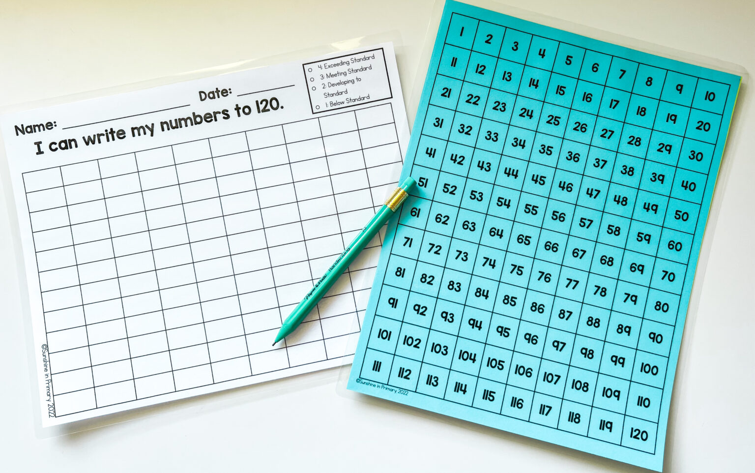 Writing Numbers To 120 Assessment Sunshine In Primary