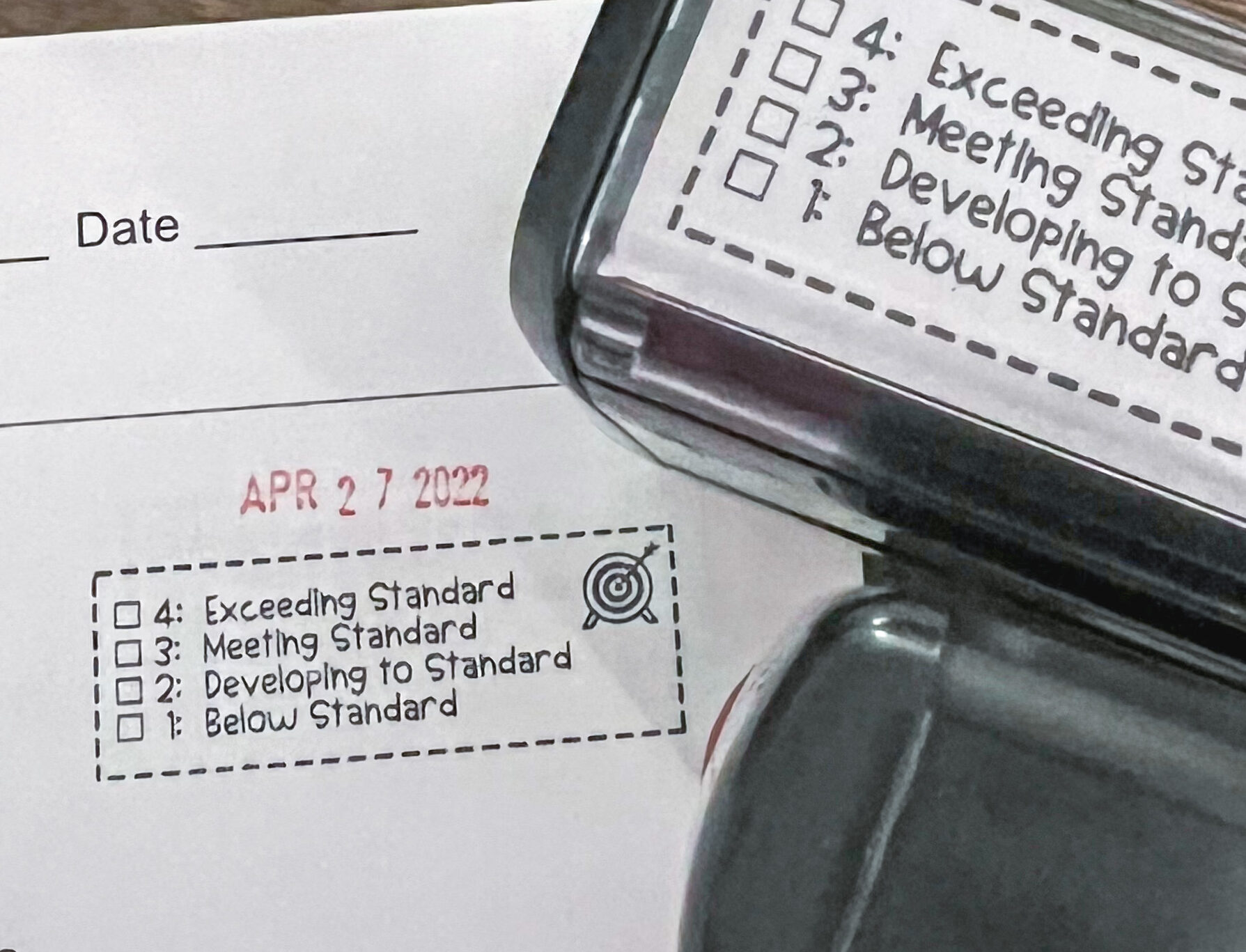 standards based grading stamp